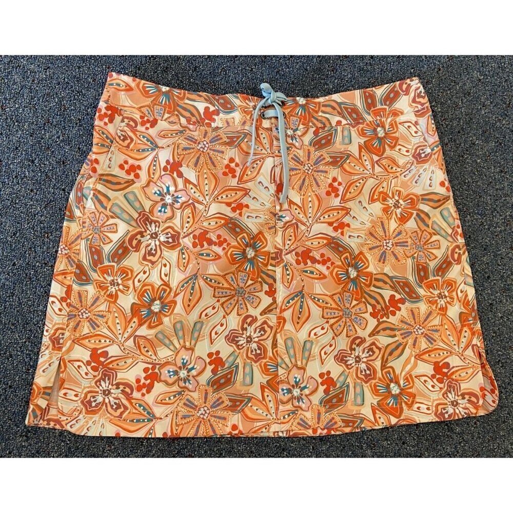 NWT Ripskirt Hawaii Skirt Pinwheel Floral Orange Blue Purple Extra Large XL New